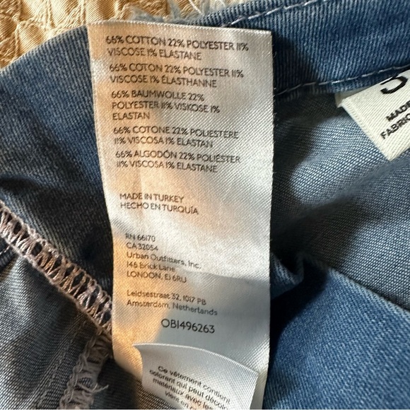 Urban Outfitters BDG Ruched Size Zip Flare Light Wash Jeans 32 - Picture 7 of 10